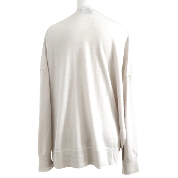 ALLSAINTS 100% MERINO WOOL OFF WHITE OPEN CARDIGAN - XS - Picture 4 of 9